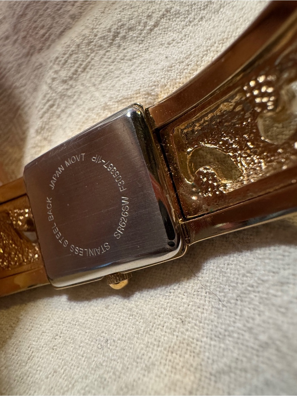 Gold-Tone Women's Bangle Watch with White Dial - Picture 5 of 5
